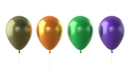 A beautiful and vibrant collection of multicolored balloons floating gracefully in the clear blue sky celebrating a joyous occasion with their bright and cheerful presence.