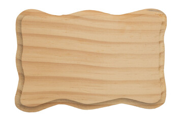 Blank light wood sign isolated on white