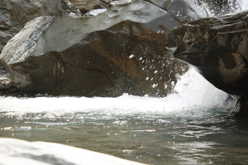 water flowing into the water
