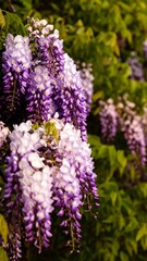 Obraz premium Vibrant wisteria blossoms