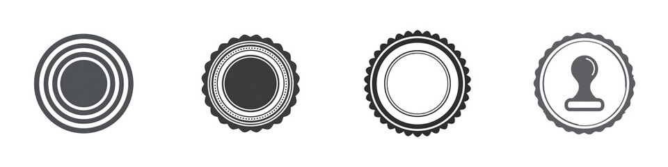 Retro Circle Badge Elements: Vector Stamp and Seal Designs