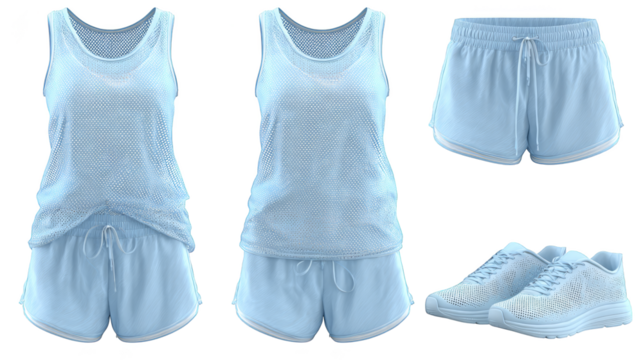 A detailed studio showcase of three distinct basketball uniform designs featuring different color palettes and modern styles for jerseys and shorts ideal for team sports and athletic apparel concepts.