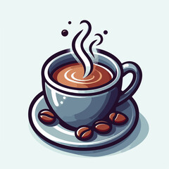  Vector image of a coffee cup