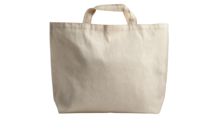 A detailed studio photograph of a classic reusable canvas tote bag with sturdy handles perfect for shopping carrying items or everyday use isolated on a clean neutral background.