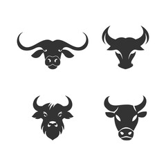 Minimalist Cow Head Logo – Modern Farm and Dairy Brand Vector Design