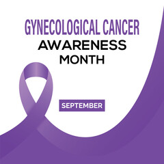 Vector illustration  Gynecological Cancer Awareness Month raising awareness of ovarian, cervical, uterine, and other cancers. Great for Awareness Banners, Social Posts, Cards and Design.