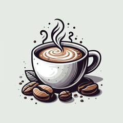  Vector image of a coffee cup