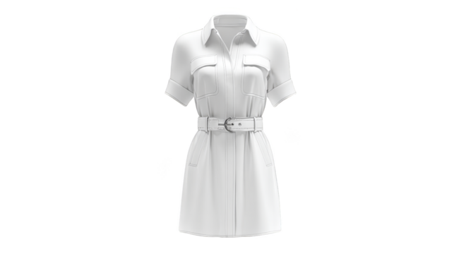 A classic elegant white trench coat with a cinched waist belt detailed with notched lapels double breasted button closure and storm flap presenting a timeless outerwear piece for sophisticated fashion