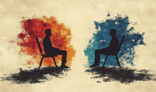 Conflict resolution process, depicted through effective communication and mediation techniques aimed at reaching mutual agreement and resolving disputes, Generative AI