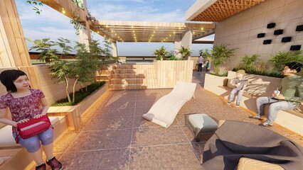 ROOF TOP JACUZZI, ROOFTOP POOL, ROOF GARDEN, TOP ROOF, BEAUTIFUL GARDEN, GARDAN WITH BAR BQ AREA,  ROOFTOP, HOUSE TOP GARDEN, 
