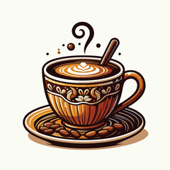  Vector image of a coffee cup