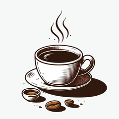  Vector image of a coffee cup
