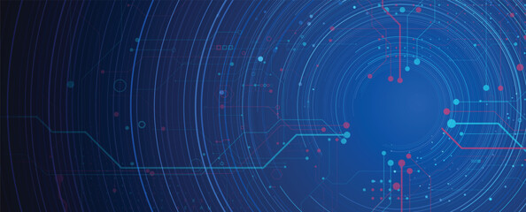 Abstract scientific circuit technology concept modern background