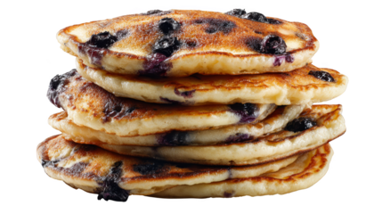 A beautifully arranged tall stack of warm golden brown fluffy buttermilk pancakes glistening with sweet maple syrup and topped with a melting square of butter creating an inviting breakfast scene.