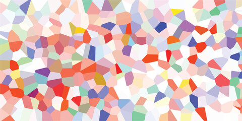 Colorful abstract mosaic background with pastel tones and irregular polygonal shapes for creative designs and digital art projects