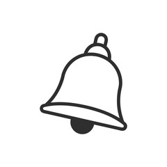 Simple bell icon isolated on white background