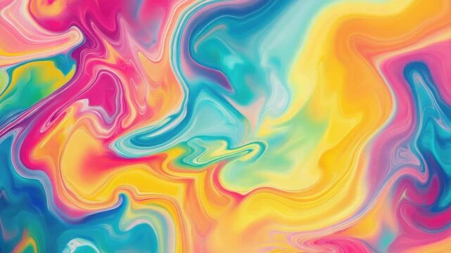 Vibrant swirling colors in dynamic abstract movement across frames