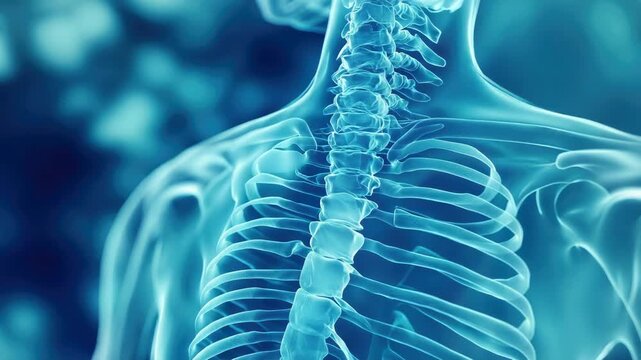 Human spine and ribcage in motion: anatomical exploration of vertebral structure and function