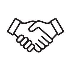 Obraz premium Business partners shaking hands in a handshake vector illustration representing agreement, partnership, and success