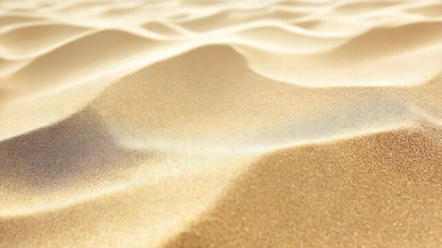 Golden desert dunes under shifting sunlight create captivating patterns in high definition