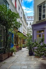 Fototapeta premium Paris, the passage de l Ancre, covered pathway