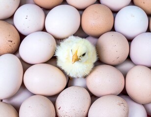 Curious Chick and Diverse Eggs