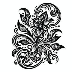  vector image of floral ornament design