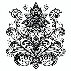  vector image of floral ornament design