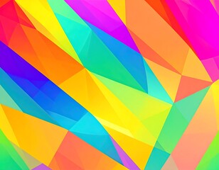 Vibrant, colorful, abstract polygon pattern