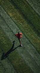 Fototapeta premium Running player field outdoors athlete.
