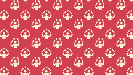 Juggling vector pattern design multicolored