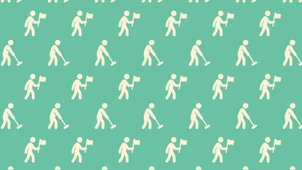 Croquet vector pattern design coloured