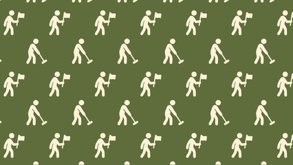 Croquet vector pattern design coloured