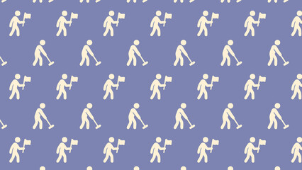 Croquet vector pattern design coloured