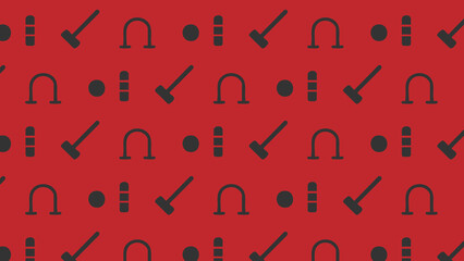 Croquet vector pattern design coloured