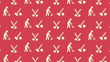 Croquet vector pattern design coloured