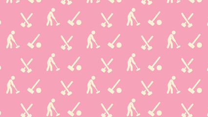Croquet vector pattern design coloured