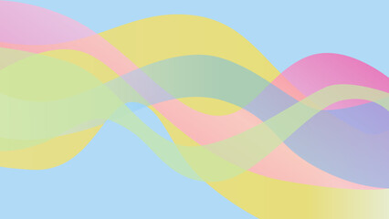 Fototapeta premium Blue, yellow and pink abstract colorful vector background with pink and blue waves. Digital dynamic gradient wallpaper. Luxury backdrop. 