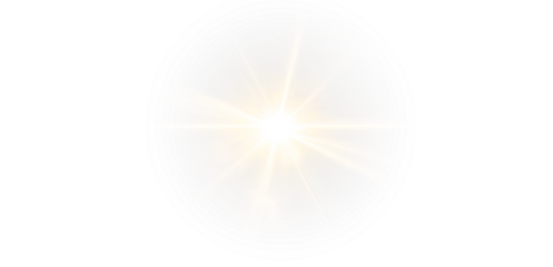 Futuristic solar flash PNG with neon highlights