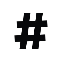 Obraz premium Vector illustration of black hashtag symbol