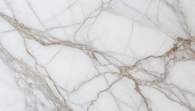 Polished white marble surface featuring graceful brown veining, showcasing natural elegance and luxury in refined stone texture seamless background pattern wallpaper - Powered by Adobe