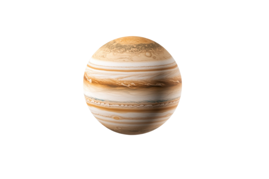 Large, round planet with a brownish-orange color, isolated