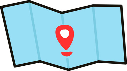 위치 아이콘있는 지도