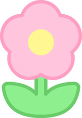 파스텔톤 꽃 한송이