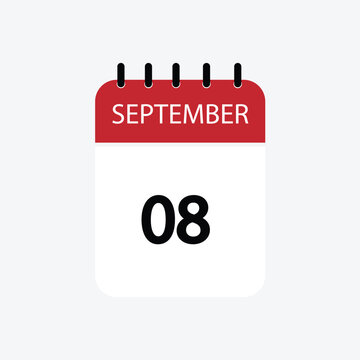 8 september calendar september calendar vector illustration