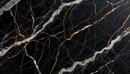 Luxurious black marble texture with intricate gold and white veins creating an elegant and sophisticated pattern, perfect for high end design projects seamless background pattern wallpaper