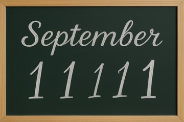 Obraz premium School Board with Chalk Inscription “September 1” – Multiple Design Variants