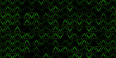 Seamless Futuristic Green Triangle Pattern Background