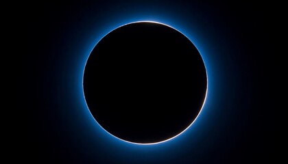 Annular Solar Eclipse with Space, Dark, and Blue.