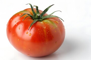 red tomato isolated on white